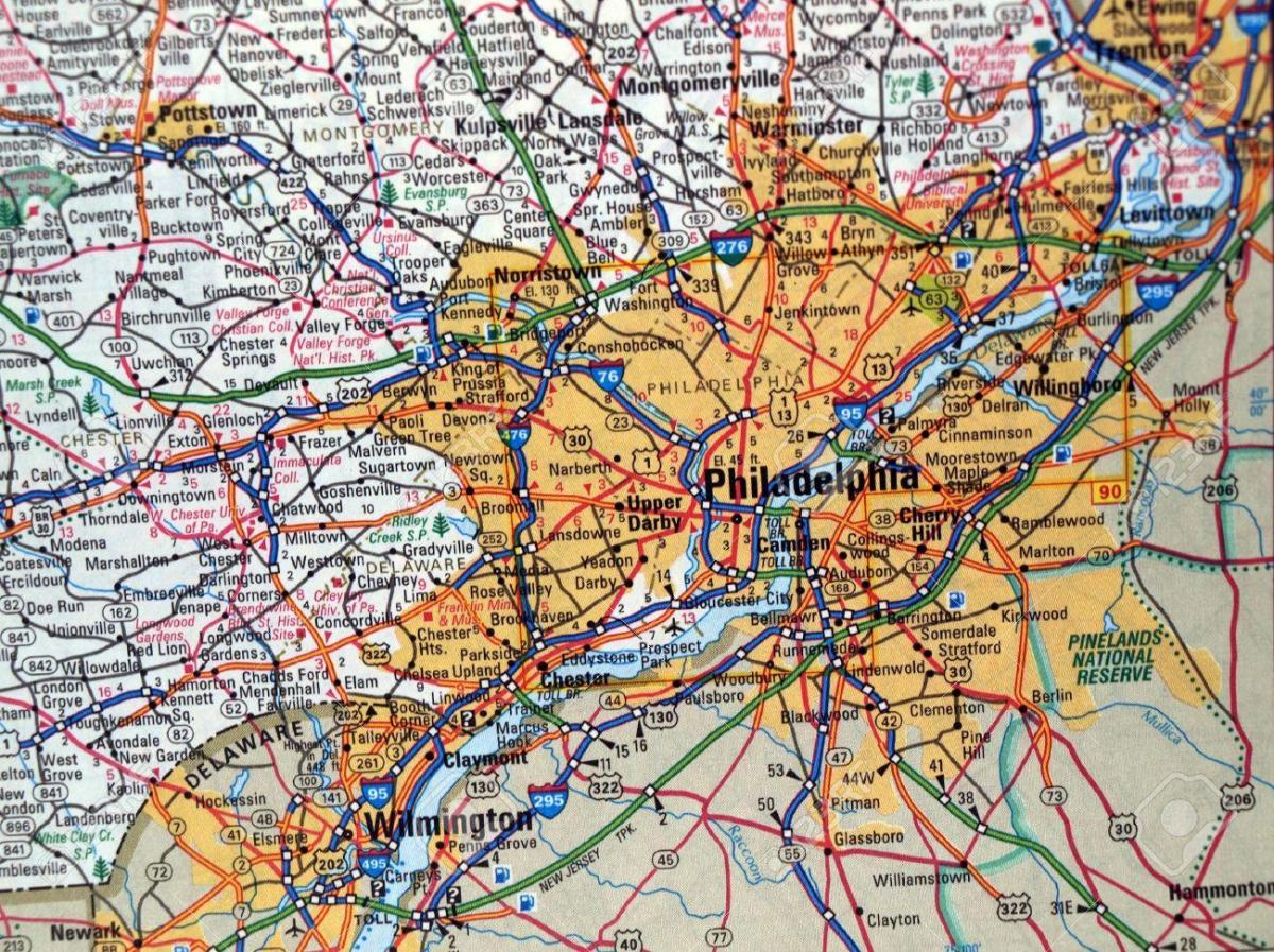 mapa Filadelfia