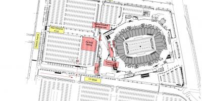 Lincoln finansowej parking polu wiele mapie
