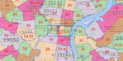 Philadelphia i okolice mapa