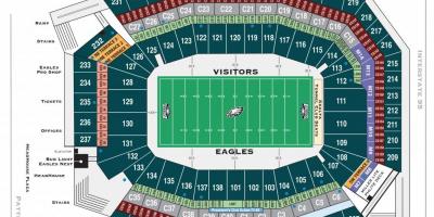 Philadelphia eagles stadionu mapie