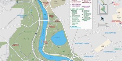 Mapa фэрмаунт park w Filadelfii