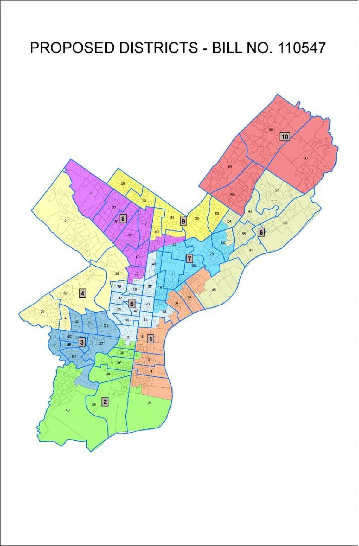 mapa Filadelfii