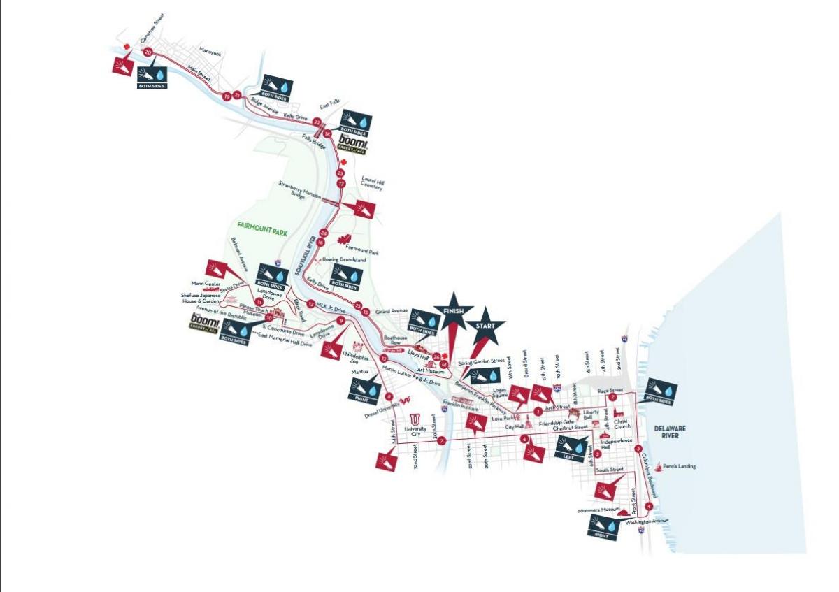 Maraton Filadelfia mapie 2015