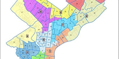 Miasto Filadelfia mapie
